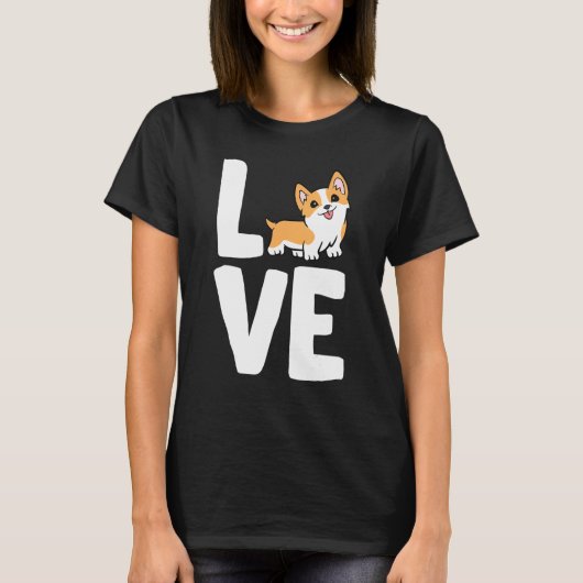 I Love Corgis corgi dog T-shirt (Voorkant)