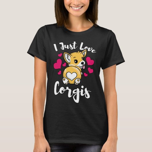 I Love Corgis Funny Pem Welsh Corgi 986 T-shirt (Voorkant)
