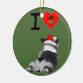 I Love Corgis Keramisch Ornament (Links)