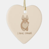 I Love Corgis Keramisch Ornament (Rechts)