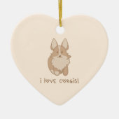 I Love Corgis Keramisch Ornament (Voorkant)