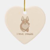 I Love Corgis Keramisch Ornament (Achterkant)
