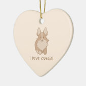 I Love Corgis Keramisch Ornament (Links)
