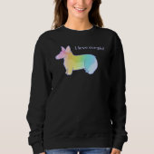 "I Love Corgis" Rainbow Corgi Sweatshirt (Voorkant)