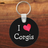 I Love Corgis Sleutelhanger (Voorkant)