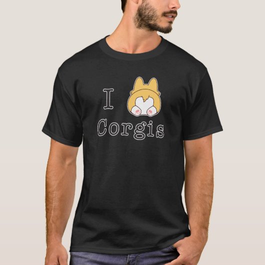 I Love Corgis T-shirt (Voorkant)