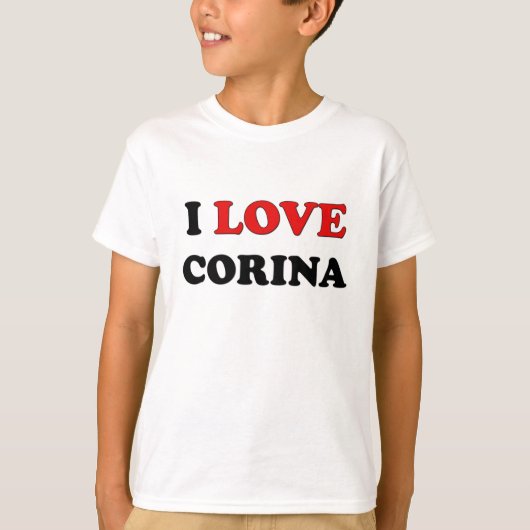 I Love Corina T-shirt (Voorkant)