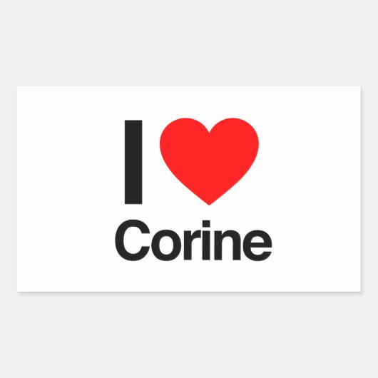 i love corine rechthoekige sticker (Voorkant)