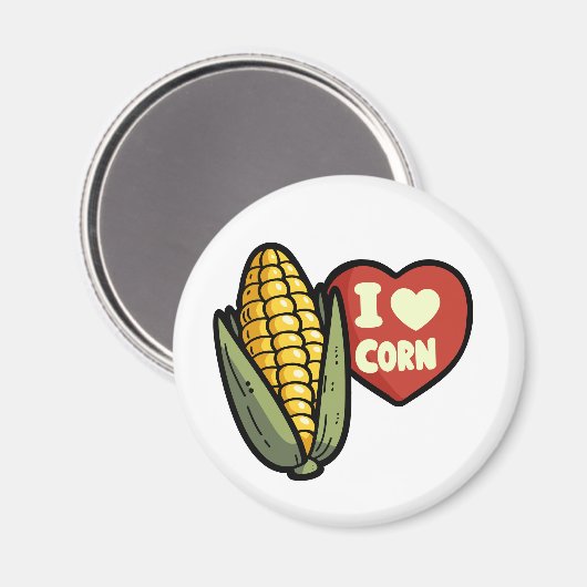 I Love Corn Magneet (Voorkant / Achterkant)