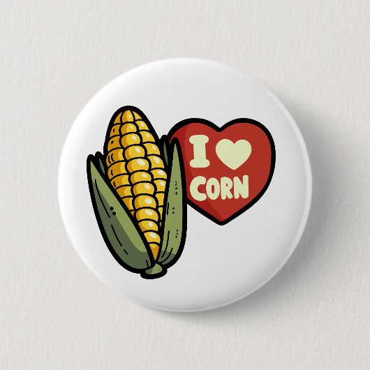 I Love Corn Ronde Button 5,7 Cm (Voorkant)