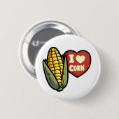 I Love Corn Ronde Button 5,7 Cm (Voorkant /achterkant)
