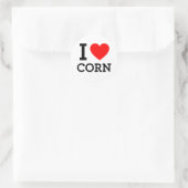I Love Corn Ronde Sticker (Tas)