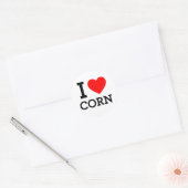 I Love Corn Ronde Sticker (Envelop)