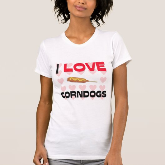 I Love Corndogs T-shirt (Voorkant)