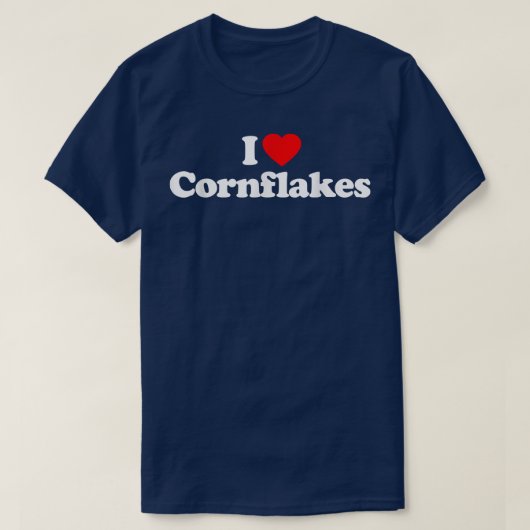 I Love Cornflakes Heart Funny T-shirt (Design voorkant)