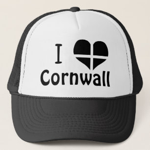 I Love Cornwall St Piran Flag Heart Design Trucker Pet