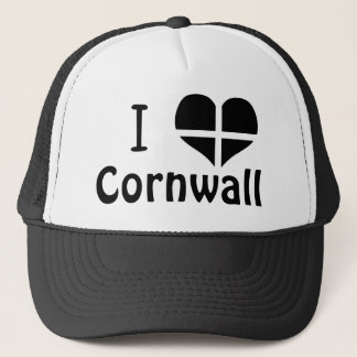 I Love Cornwall St Piran Flag Heart Design Trucker Pet