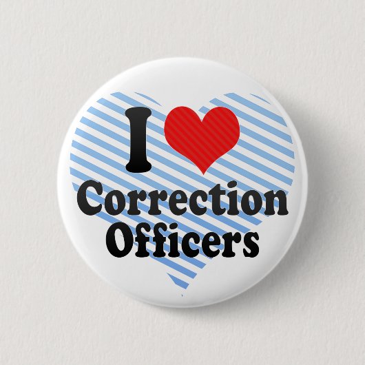 I Love Correction Officers Ronde Button 5,7 Cm (Voorkant)