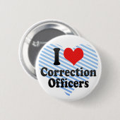 I Love Correction Officers Ronde Button 5,7 Cm (Voorkant /achterkant)