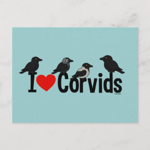 I Love Corvids Briefkaart
