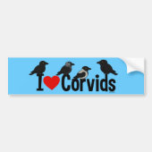 I Love Corvids Bumpersticker (Voorkant)