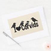 I Love Corvids Rechthoekige Sticker (Envelop)