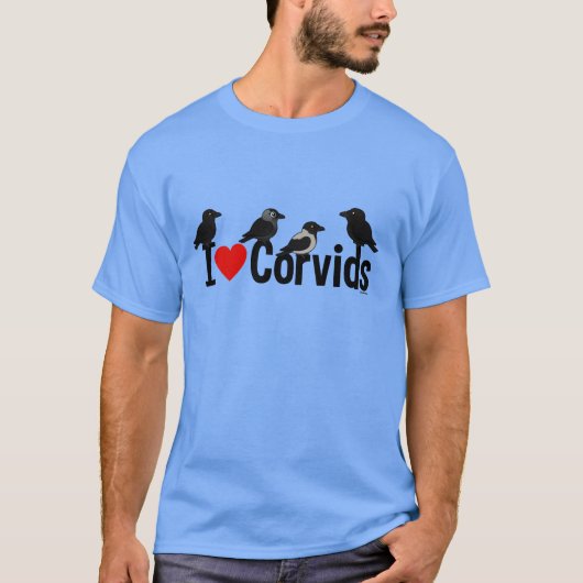 I Love Corvids T-shirt (Voorkant)