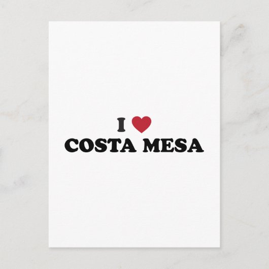 I Love Costa Mesa California Briefkaart (Voorkant)