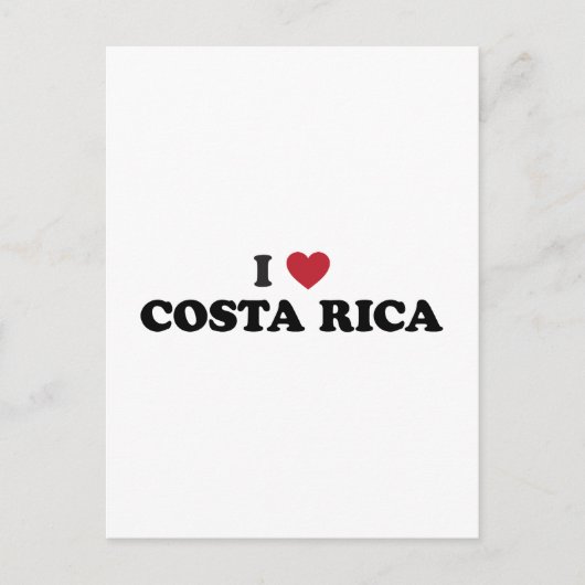 I Love Costa Rica Briefkaart (Voorkant)