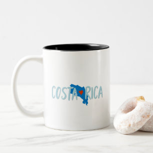 I Love Costa Rica Map Souvenir Coffee Tweekleurige Koffiemok