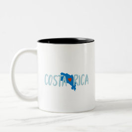 I Love Costa Rica Map Souvenir Coffee Tweekleurige Koffiemok