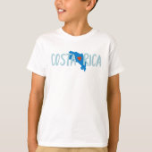 I Love Costa Rica Map Souvenir Kinder T-shirt (Voorkant)
