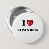I Love costa rica Ronde Button 7,6 Cm (Voorkant /achterkant)