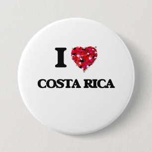 I Love costa rica Ronde Button 7,6 Cm