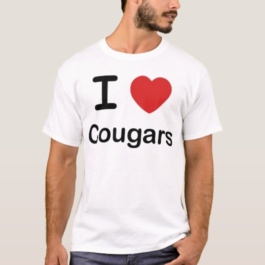 I Love Cougars T-shirt (Voorkant)
