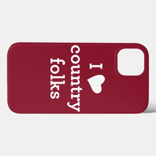 I Love Country Case-Mate iPhone Case (Achterkant (horizontaal))