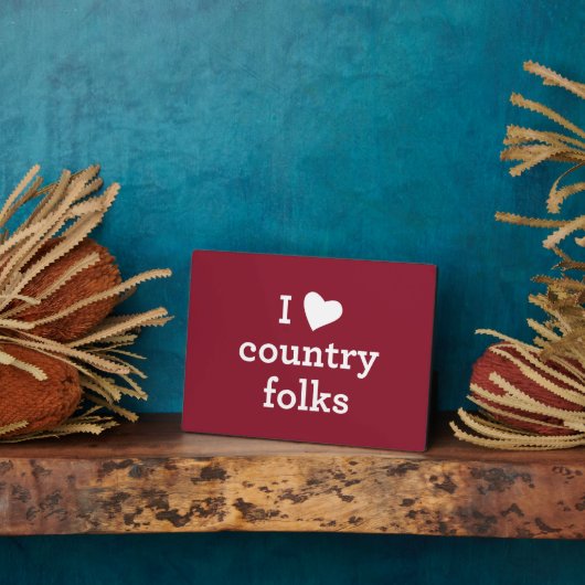 I Love Country Fotoplaat (Zijkant)