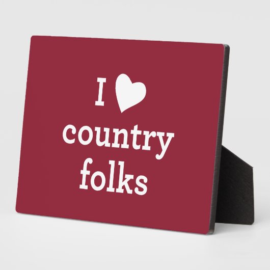I Love Country Fotoplaat (Zijkant)