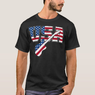 I Love Country Music USA Guitar American F T-shirt