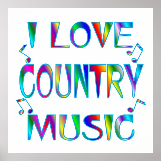 I Love Country Poster (Voorkant)