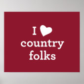 I Love Country Poster (Voorkant)