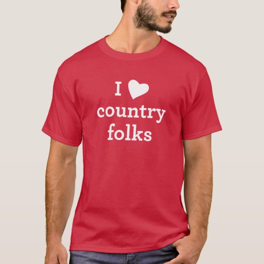 I Love Country T-shirt (Voorkant)