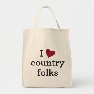 I Love Country Tote Bag