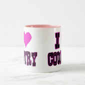 I Love Country Tweekleurige Koffiemok (Center)