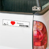 I Love Coupons - Red Heart and Bar Code Bumpersticker (Op Truck)