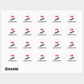 I Love Courgettes Ronde Sticker (Vel)