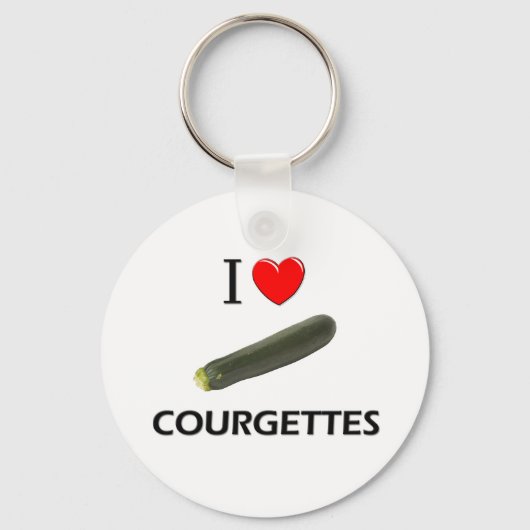 I Love Courgettes Sleutelhanger (Voorkant)