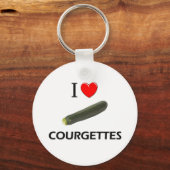 I Love Courgettes Sleutelhanger (Voorkant)