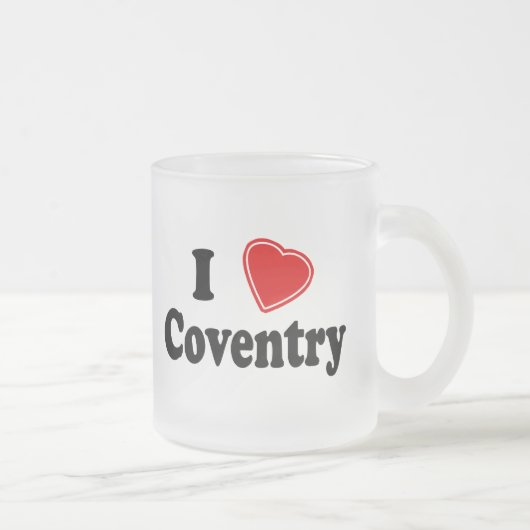 I Love Coventry Matglas Koffiemok (Rechts)