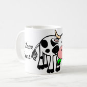 I Love Cows Cute Cow Coffee Mok (Voorkant links)